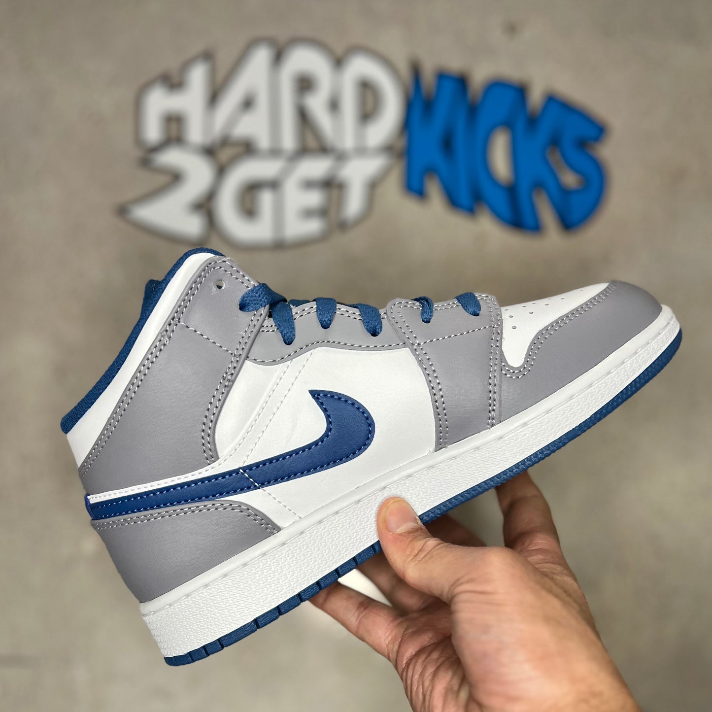 Air Jordan 1 Mid GS - True Blue