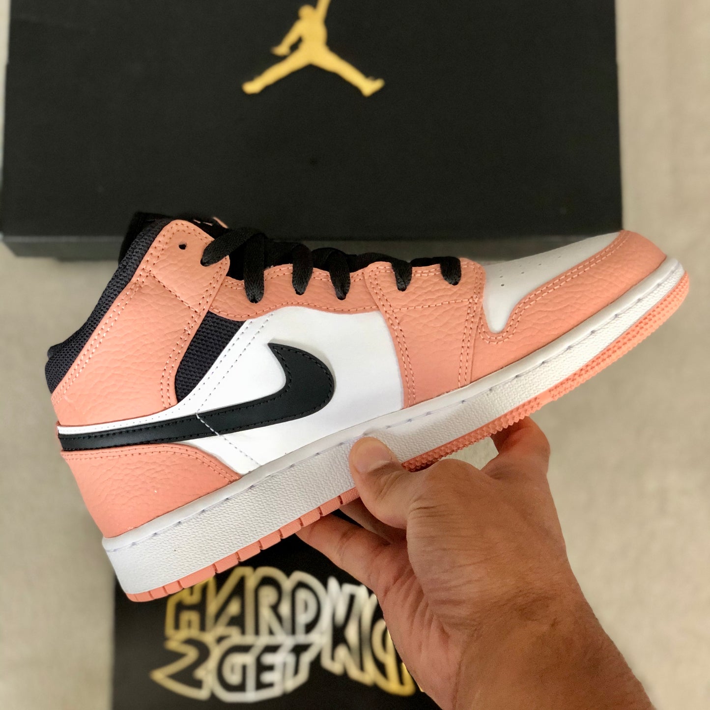 Air Jordan 1 Mid GS - Pink Quartz