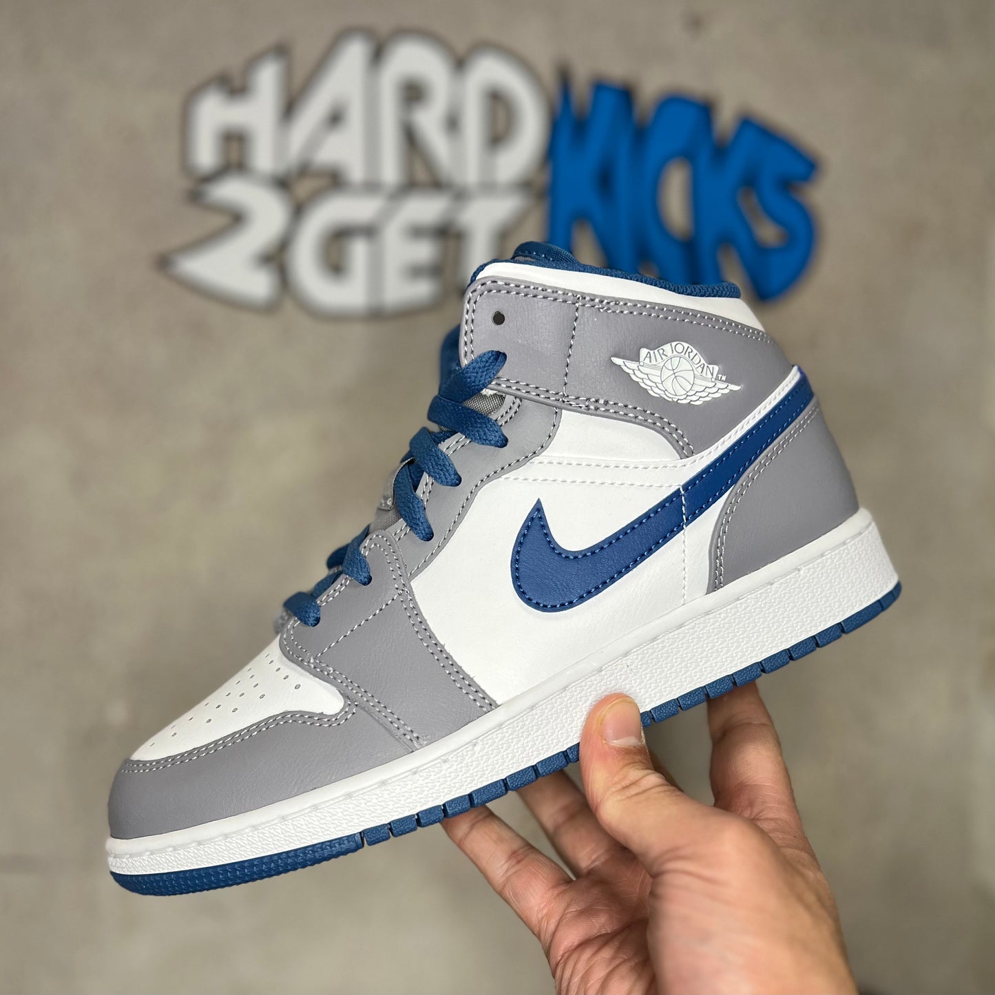 Air Jordan 1 Mid GS - True Blue
