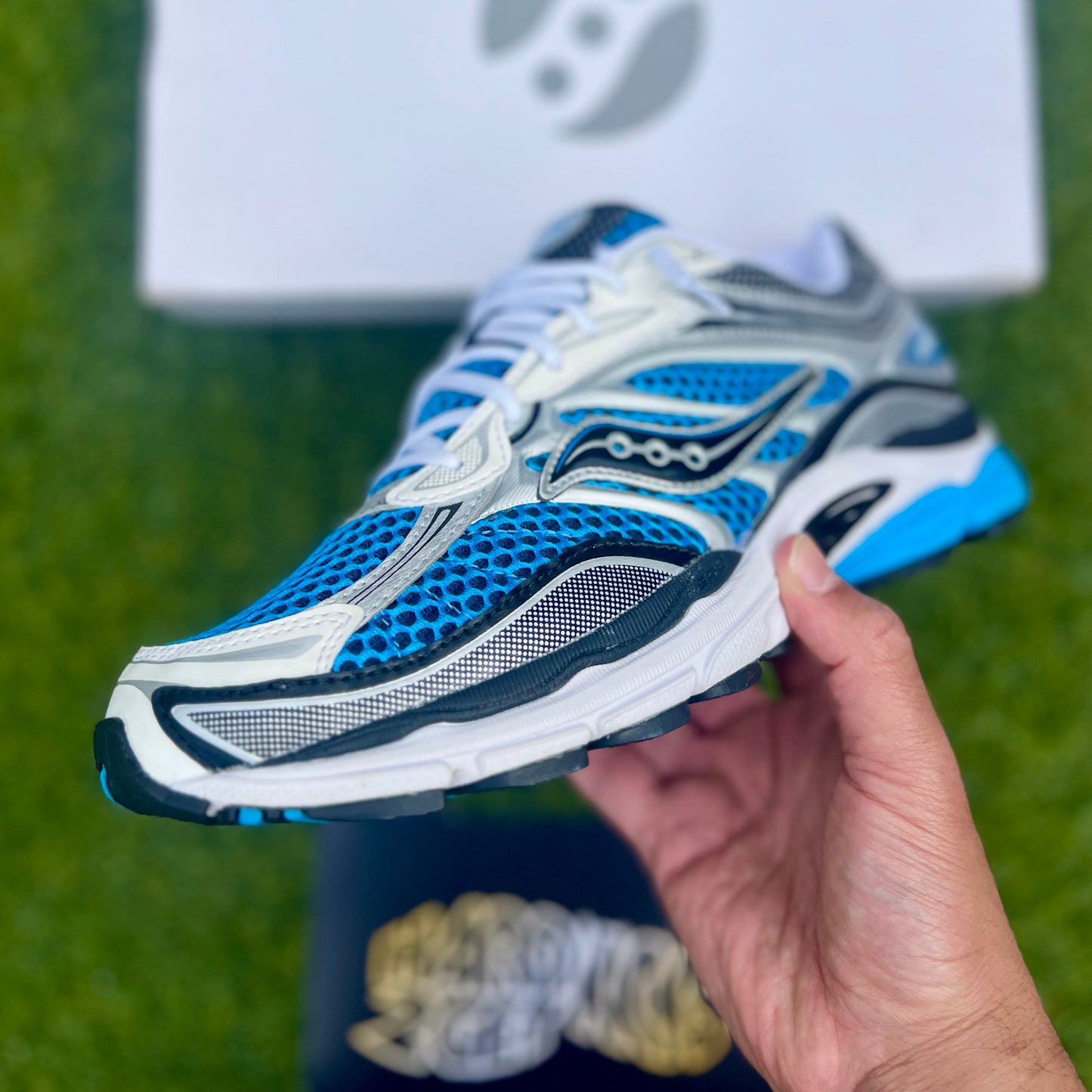 Saucony Progrid Omni 9 - Silver/Royal Blue