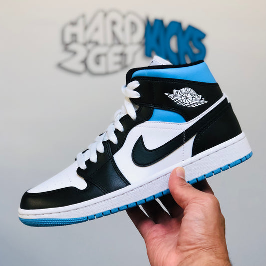 Wmns Air Jordan 1 Mid - Black/University Blue