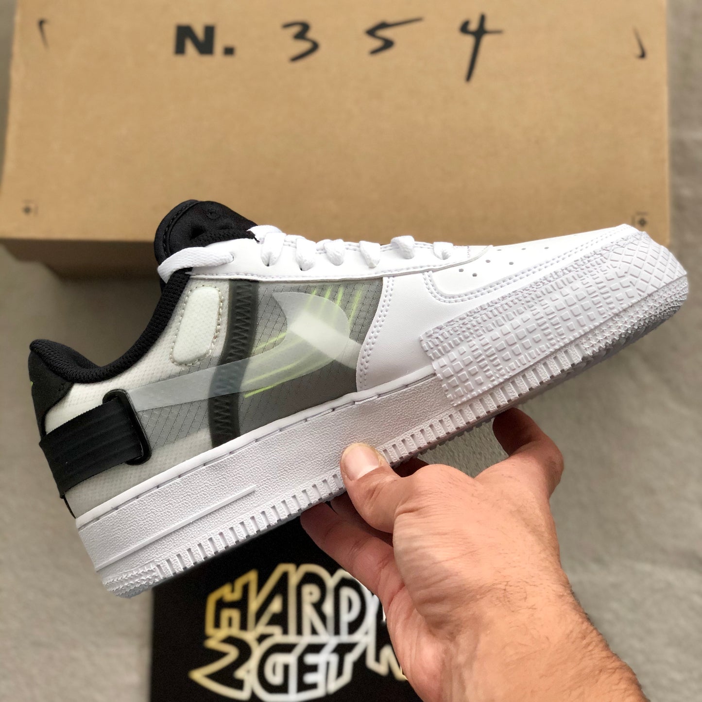 Nike N.354 Air Force 1 Type - White/Volt