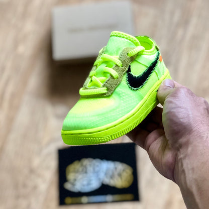 Off White Nike Air Force 1 Toddlers - Volt