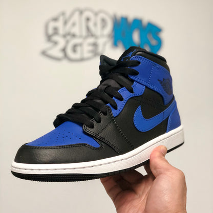 Air Jordan 1 Mid - Black/Hyper Royal