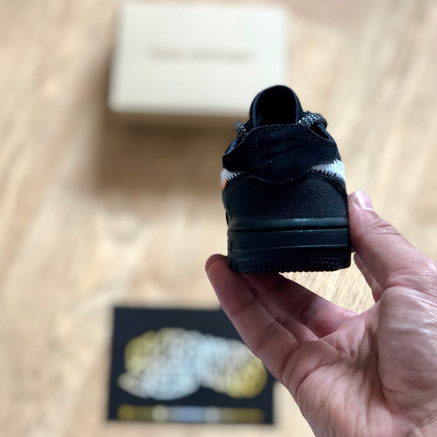 Off White Nike Air Force 1 Toddlers - Black