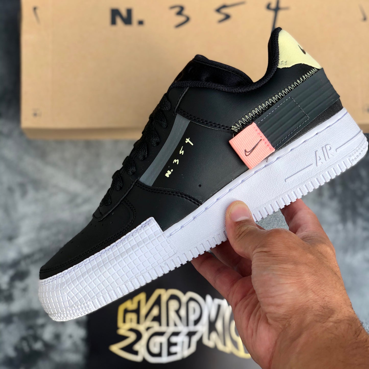 Nike N.354 Air Force 1 Type - Black/Pink Tint
