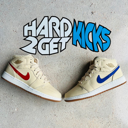 Air Jordan 1 Mid Utility GS - Fleece Pearl White