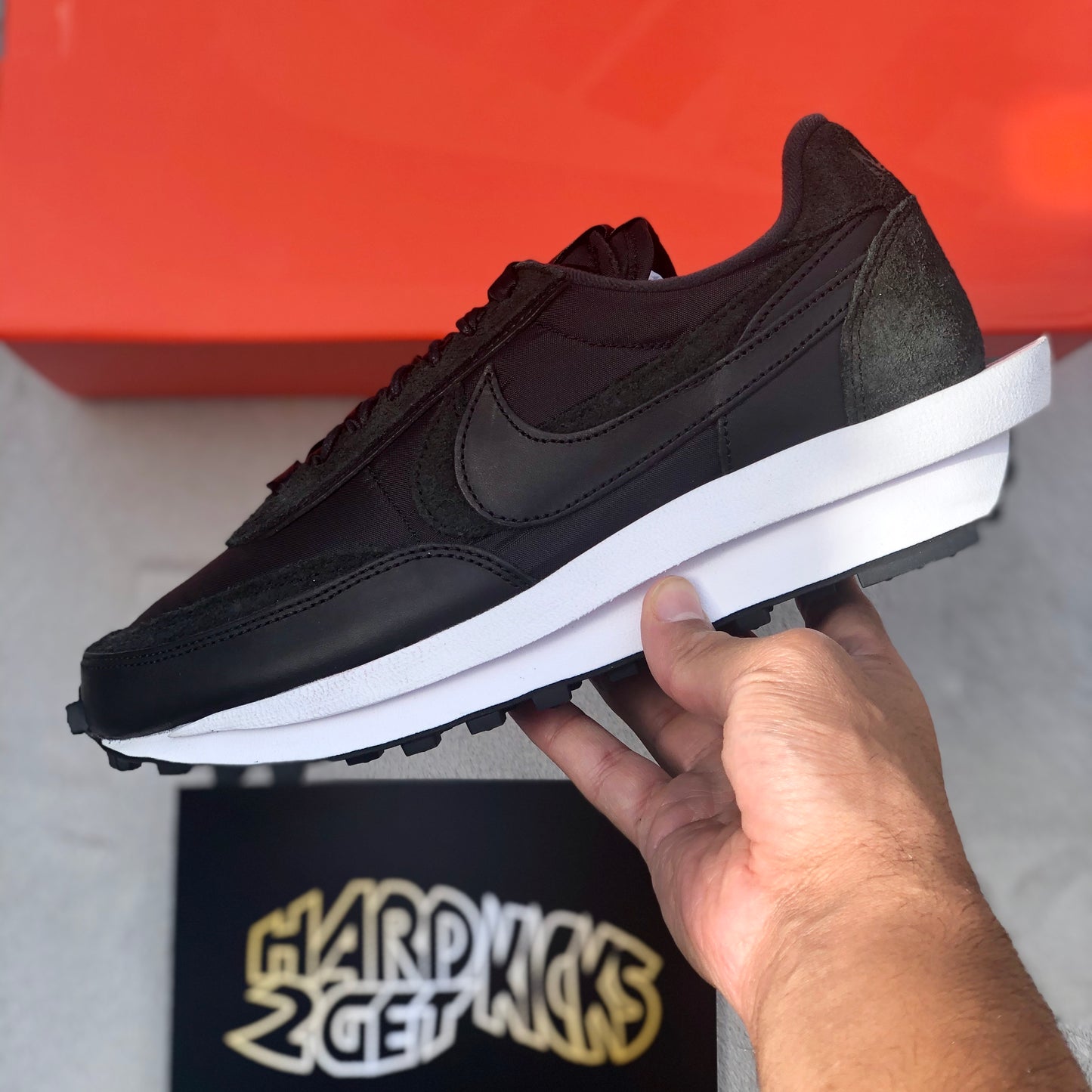 Sacai Nike LD Waffle - Black Nylon