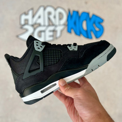 Air Jordan 4 GS SE - Black Canvas