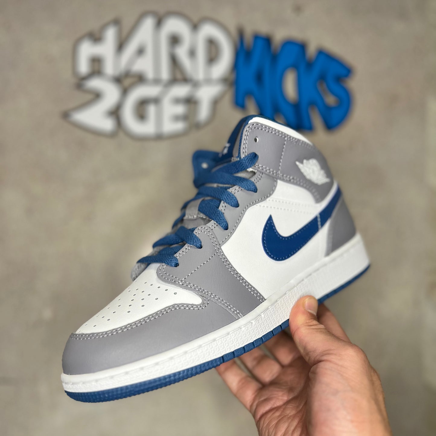 Air Jordan 1 Mid GS - True Blue
