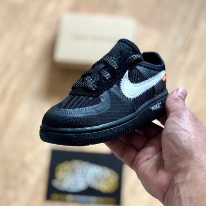 Off White Nike Air Force 1 Toddlers - Black