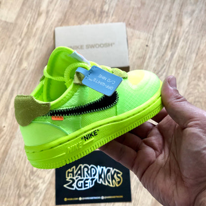 Off White Nike Air Force 1 Toddlers - Volt