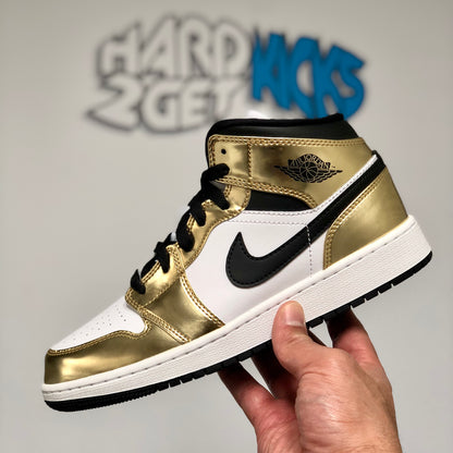 Air Jordan 1 Mid SE GS - Metallic Gold