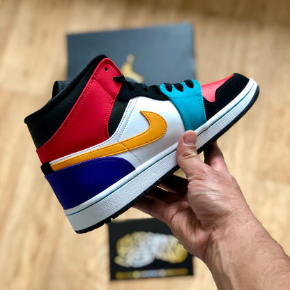 Air Jordan 1 Mid - Bred Multi