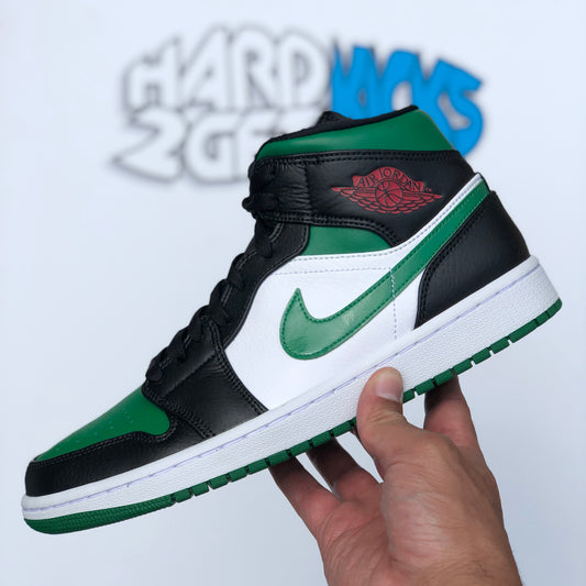 Air Jordan 1 Mid - Green Toe