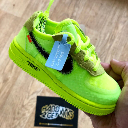 Off White Nike Air Force 1 Toddlers - Volt