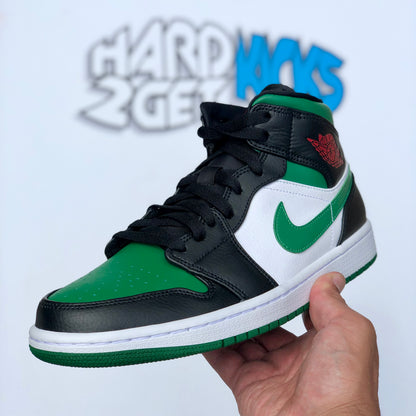 Air Jordan 1 Mid - Green Toe