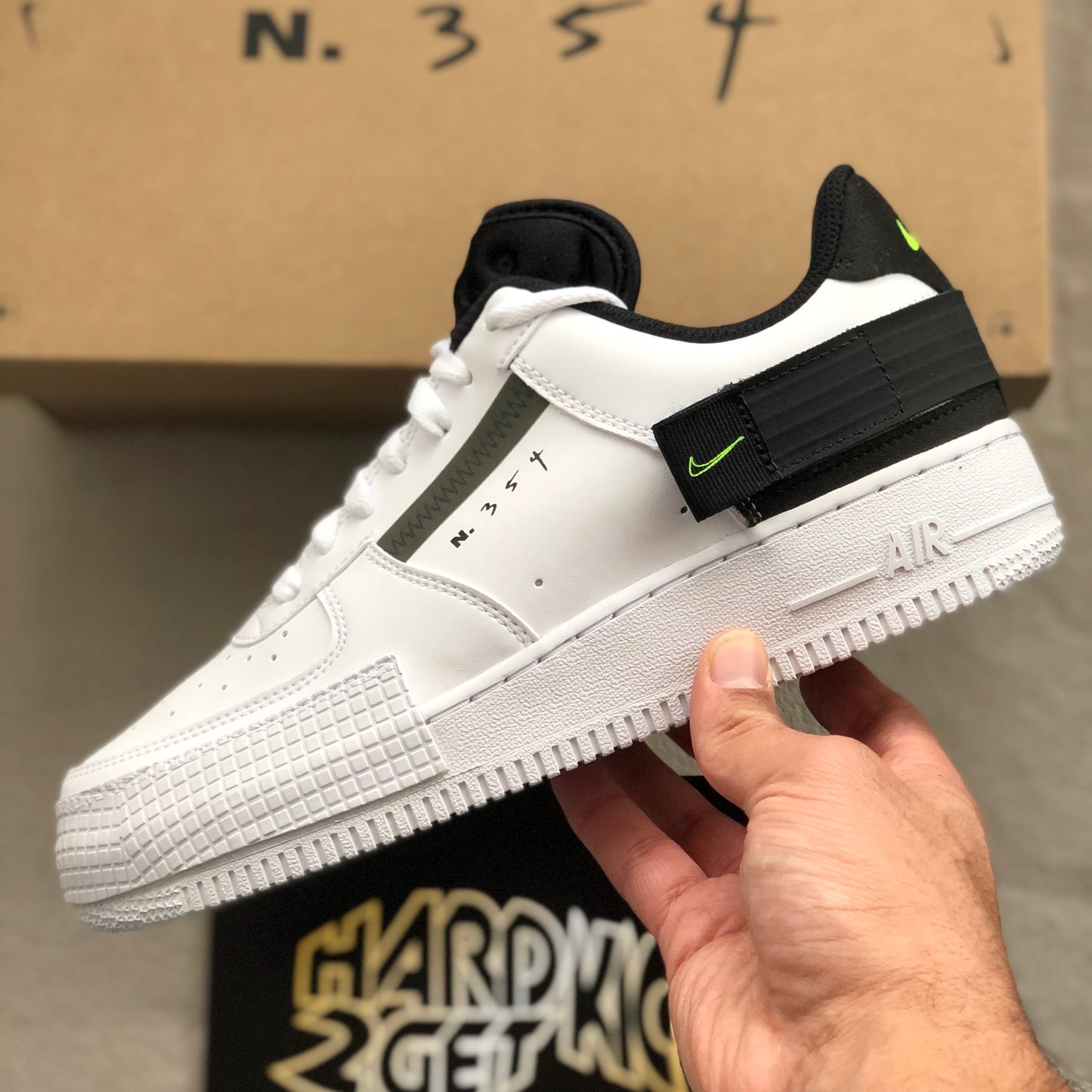 Nike N.354 Air Force 1 Type - White/Volt