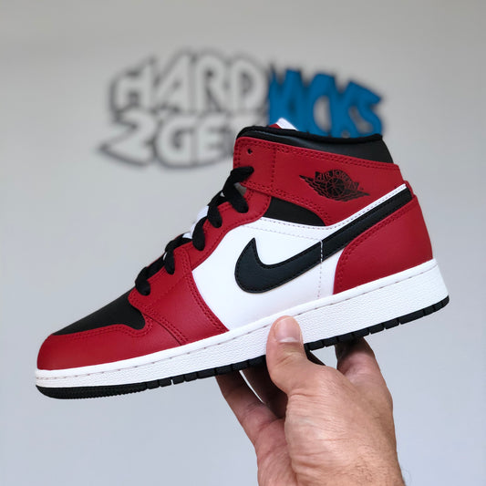 Air Jordan 1 Mid GS - Chicago Black Toe
