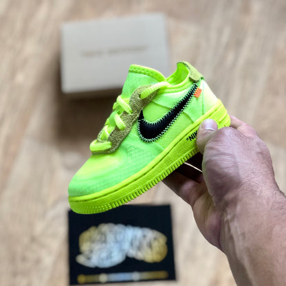 Off White Nike Air Force 1 Toddlers - Volt