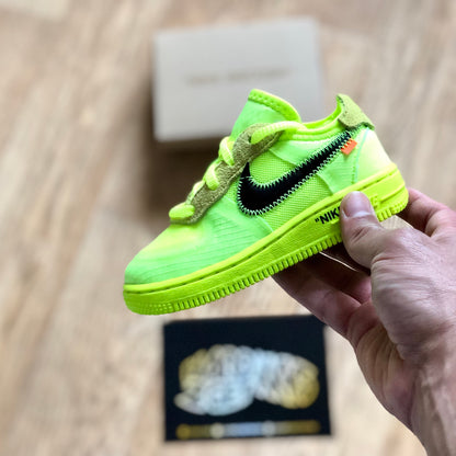 Off White Nike Air Force 1 Toddlers - Volt