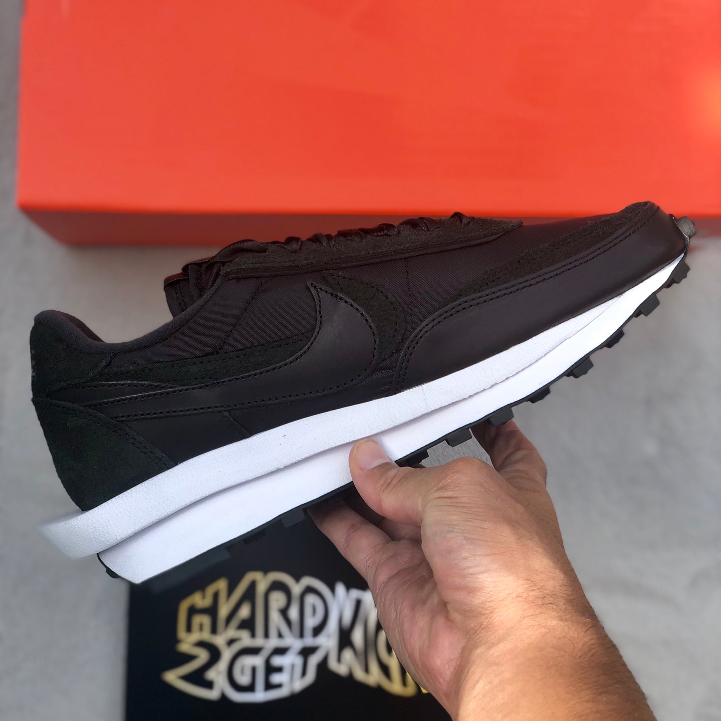 Sacai Nike LD Waffle - Black Nylon