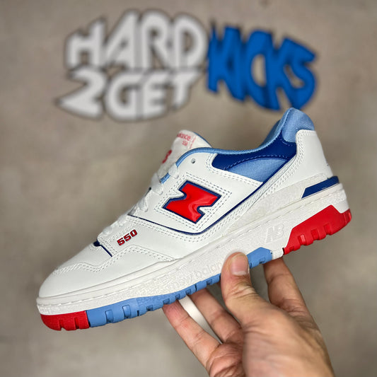 New Balance 550 GS - White/True Red