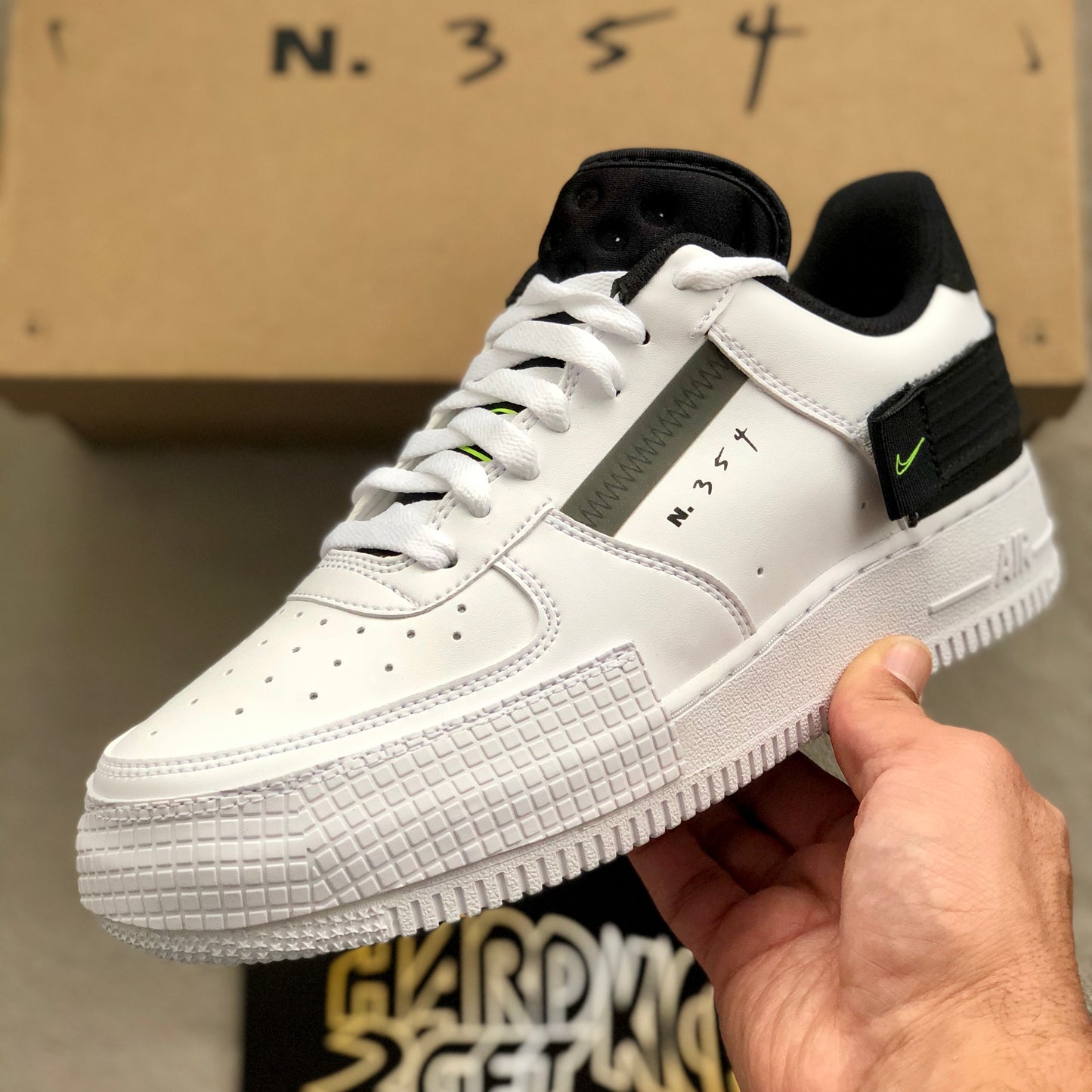 Nike N.354 Air Force 1 Type - White/Volt
