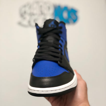 Air Jordan 1 Mid - Black/Hyper Royal