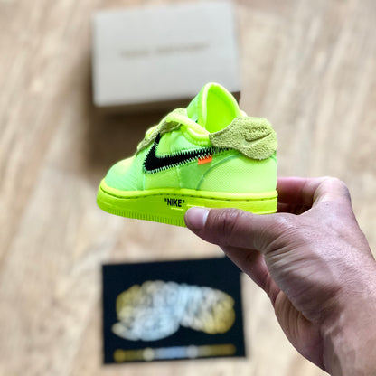 Off White Nike Air Force 1 Toddlers - Volt