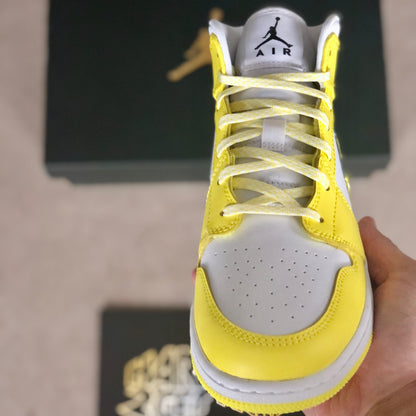 Air Jordan 1 Mid GS - Dynamic Yellow Floral